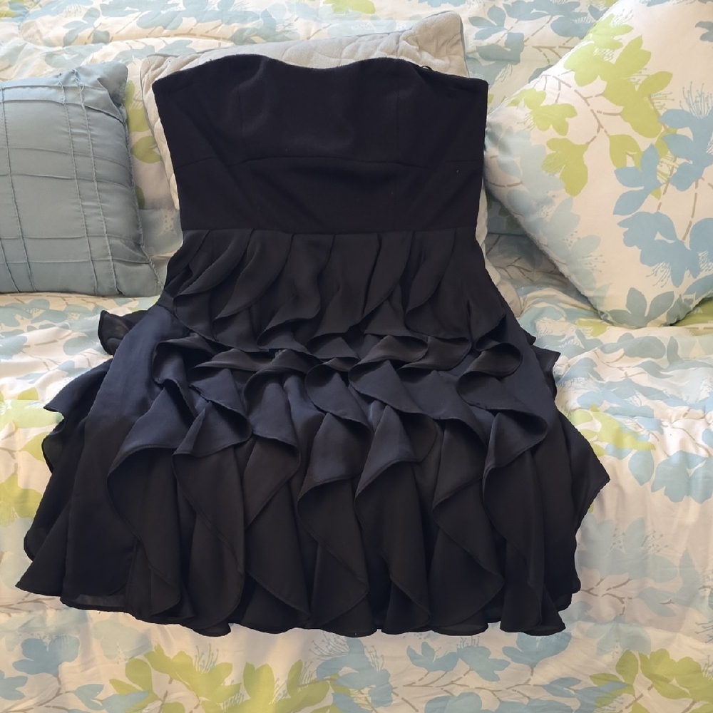 LC Lauren Conrad Black Strapless Dress